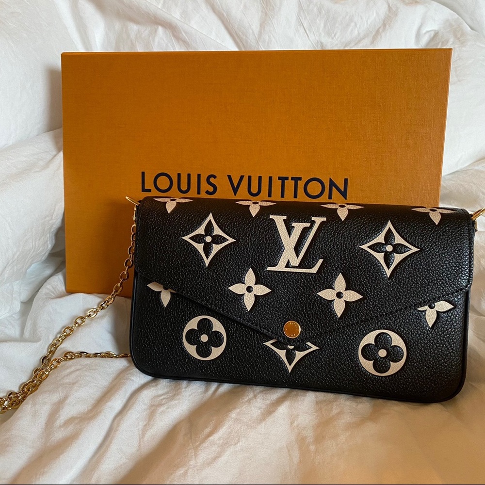 Bicolor monogram Empreinte Pochette Felicie
